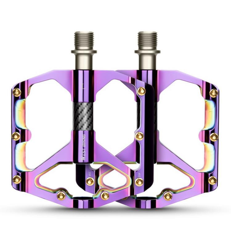 WEST BIKING 1pair Colorful Electroplated Bicycle Pedals 3 Bearing Aluminum Alloy Mountain / Road Bike Pedals