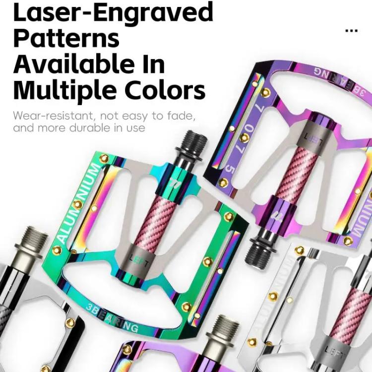 WEST BIKING 1pair Colorful Electroplated Bicycle Pedals 3 Bearing Aluminum Alloy Mountain / Road Bike Pedals