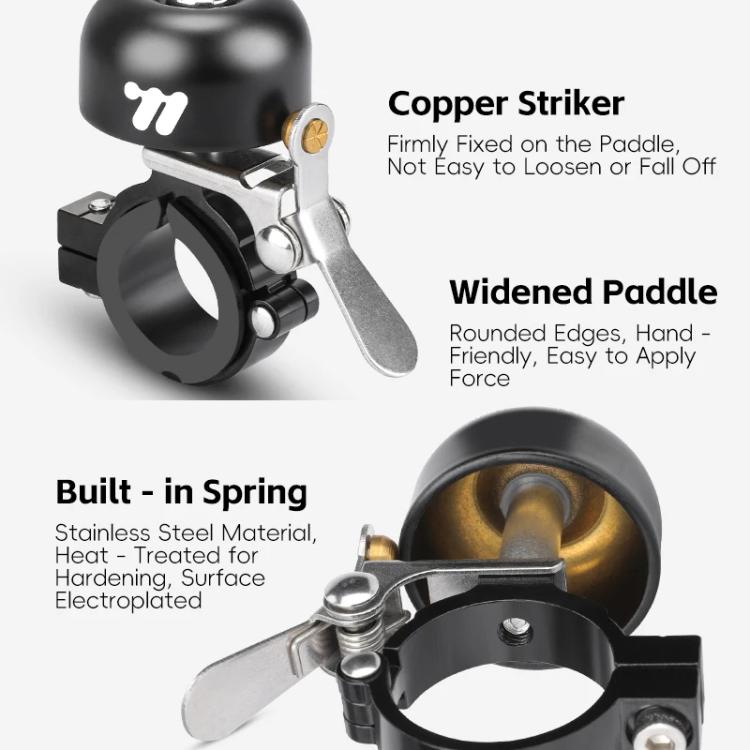 WEST BIKING Mountain Bike Bell Vintage Copper Bicycle Bell