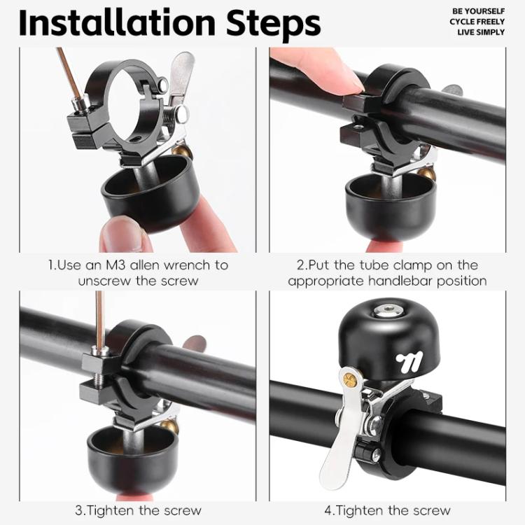 WEST BIKING Mountain Bike Bell Vintage Copper Bicycle Bell