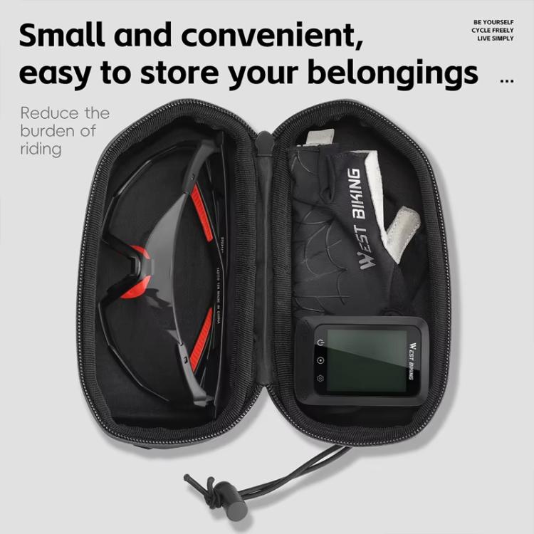 WEST BIKING Bicycle Glasses Hard Case Storage Bag Top Tube Bag Portable Crossbar Bag