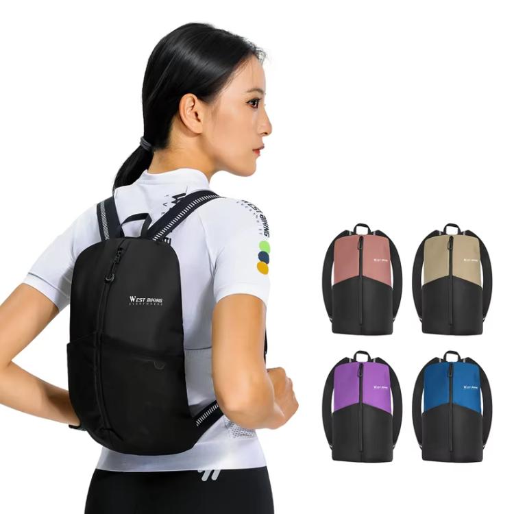 WEST BIKING Bicycle Riding Backpack Reflective Warning Outdoor Lightweight Portable Shoulder Bag