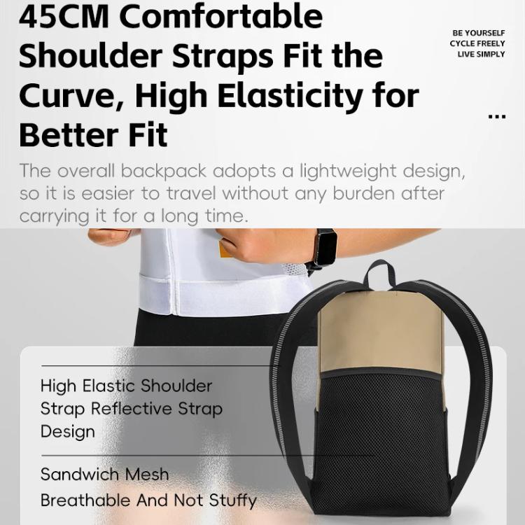 WEST BIKING Bicycle Riding Backpack Reflective Warning Outdoor Lightweight Portable Shoulder Bag