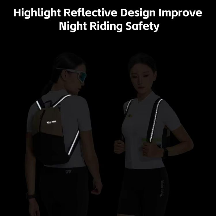 WEST BIKING Bicycle Riding Backpack Reflective Warning Outdoor Lightweight Portable Shoulder Bag