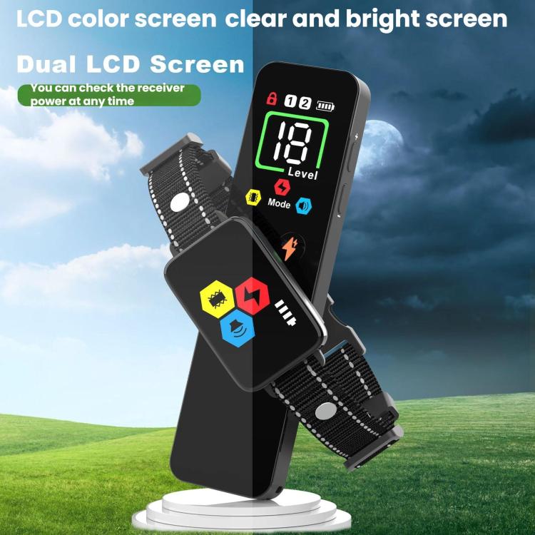 Color Screen Shock Collar Remote Control Dog Training Device