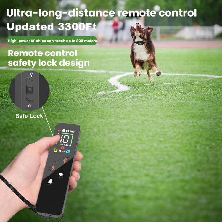 Color Screen Shock Collar Remote Control Dog Training Device
