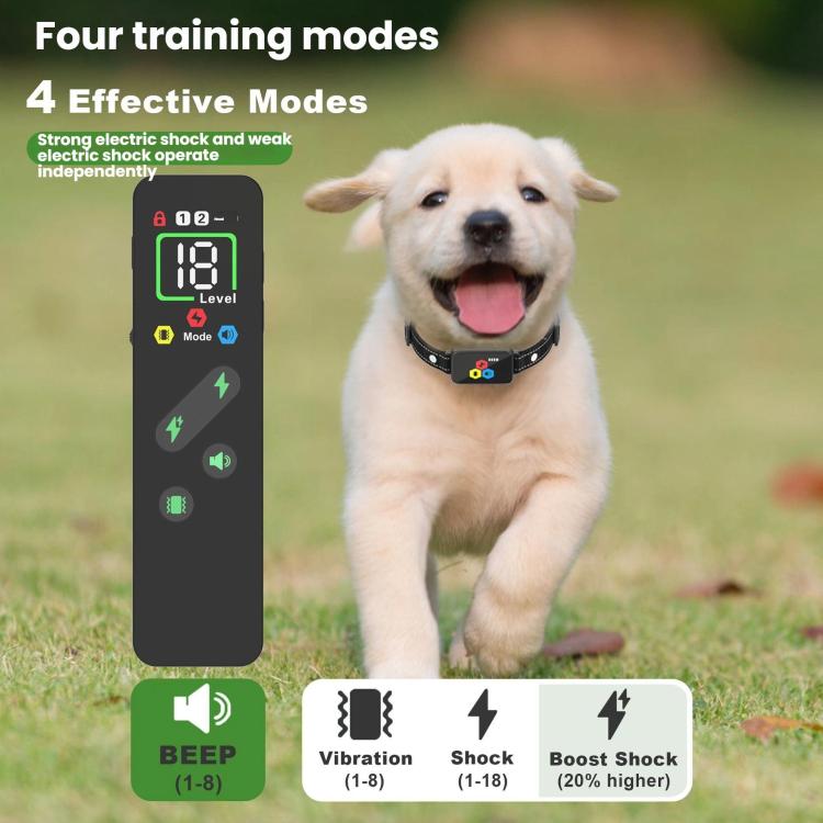 Color Screen Shock Collar Remote Control Dog Training Device