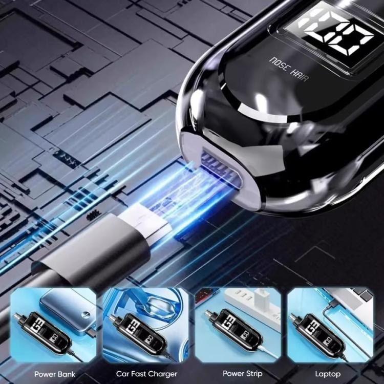 WUSHANG Rechargeable Nose Hair Trimmer USB-C Charging Gentle & Painless Nasal Grooming