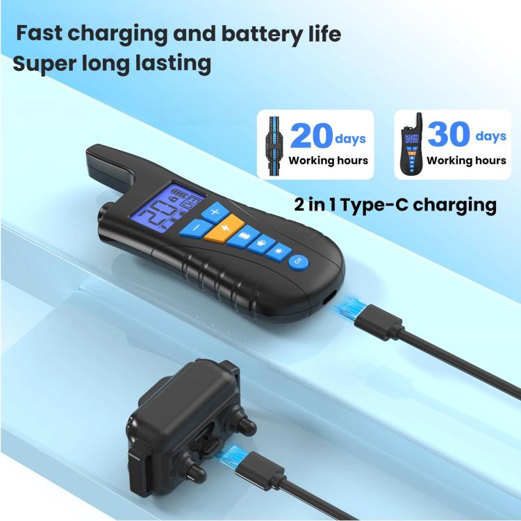 Remote Control Dog Barking Control Device Waterproof Electric Shock Collar