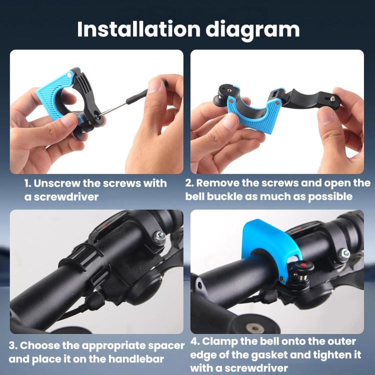 Concealed Aluminum Alloy Bell For Bicycles Mountain Bike Bell