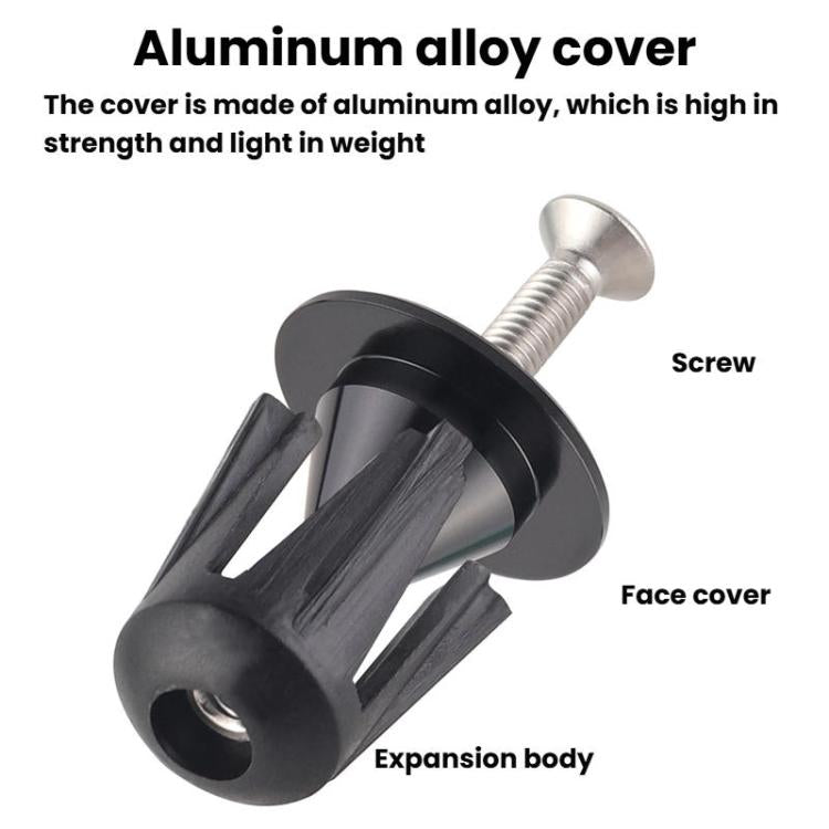 For 22-24mm Handlebar 1pair Bicycle Expanding Locking Aluminum Alloy Bar End Plug Cycling Accessories