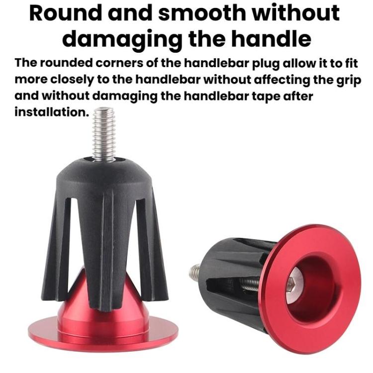 For 22-24mm Handlebar 1pair Bicycle Expanding Locking Aluminum Alloy Bar End Plug Cycling Accessories