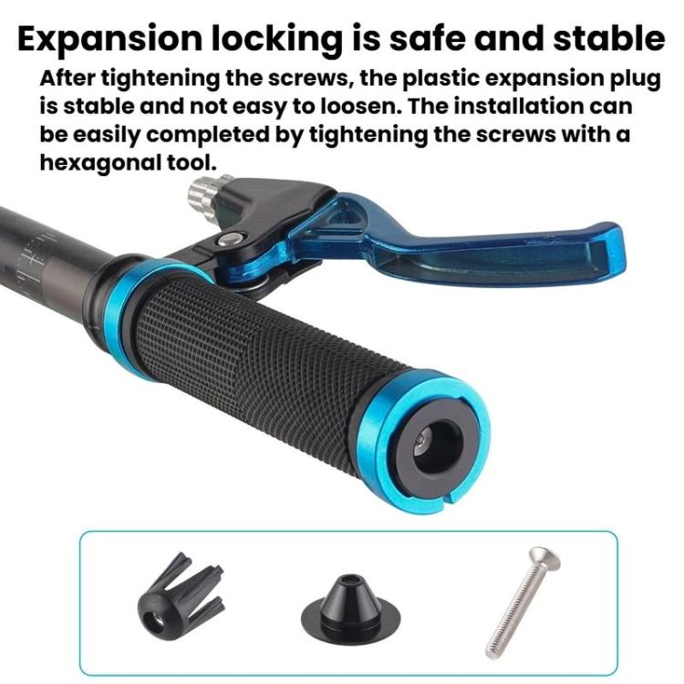 For 22-24mm Handlebar 1pair Bicycle Expanding Locking Aluminum Alloy Bar End Plug Cycling Accessories
