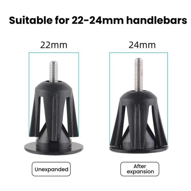 For 22-24mm Handlebar 1pair Bicycle Expanding Locking Aluminum Alloy Bar End Plug Cycling Accessories