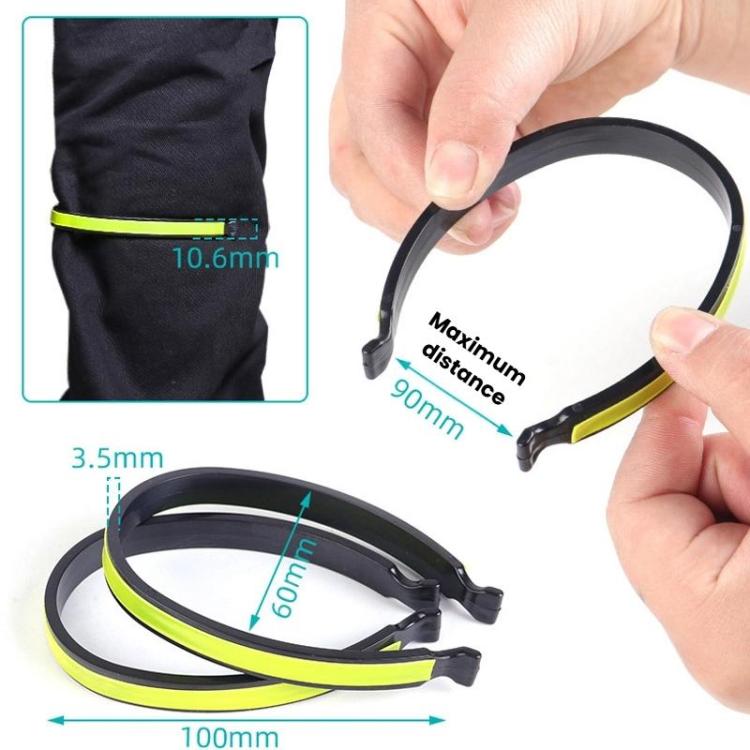 1pair Reflective Pants Cinch Strap For Cycling Sports Pants Garter Leg Band