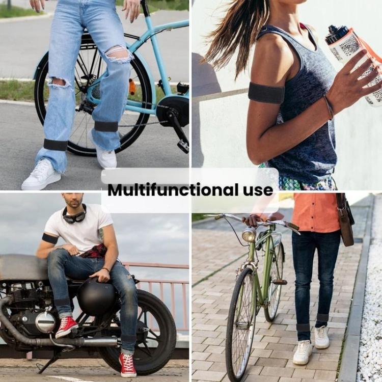 1pair Reflective Pants Cinch Strap For Cycling Sports Pants Garter Leg Band