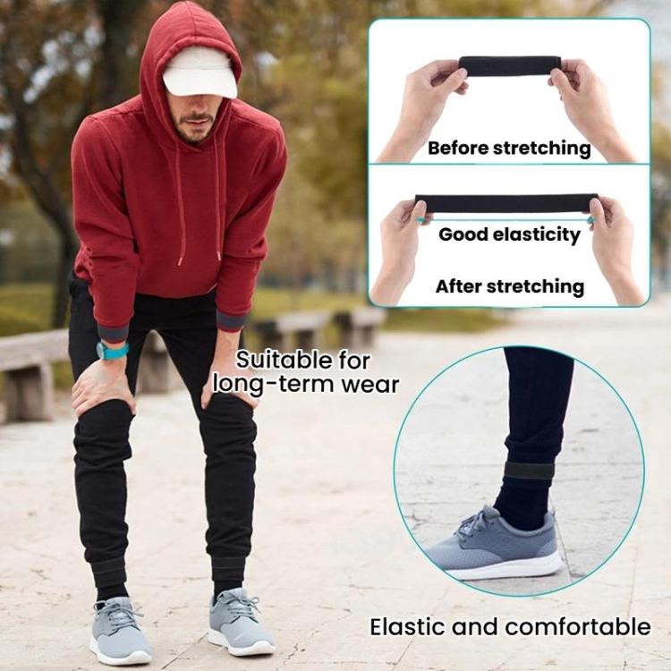 1pair Reflective Pants Cinch Strap For Cycling Sports Pants Garter Leg Band