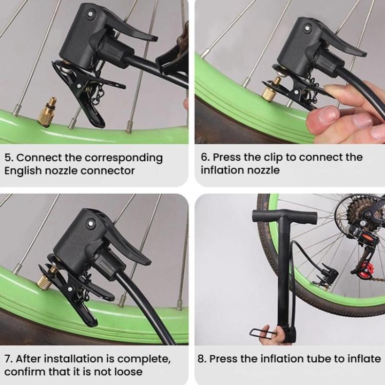 5pcs Schrader To Presta Valve Adapter Clip Portable Presta Valve Inflation Adapter