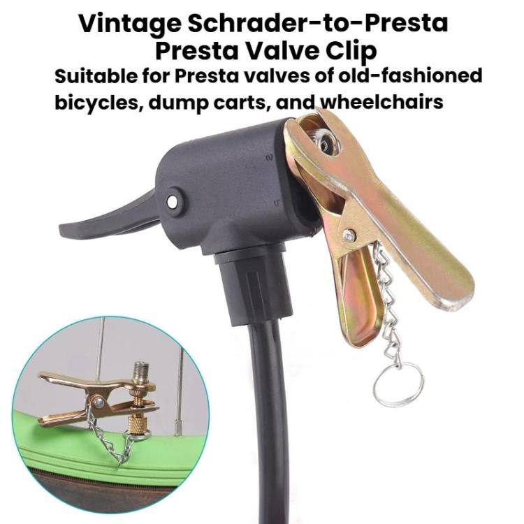 5pcs Schrader To Presta Valve Adapter Clip Portable Presta Valve Inflation Adapter