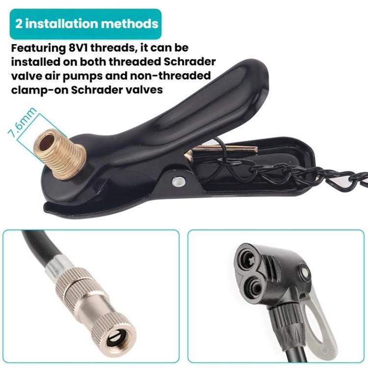 5pcs Schrader To Presta Valve Adapter Clip Portable Presta Valve Inflation Adapter