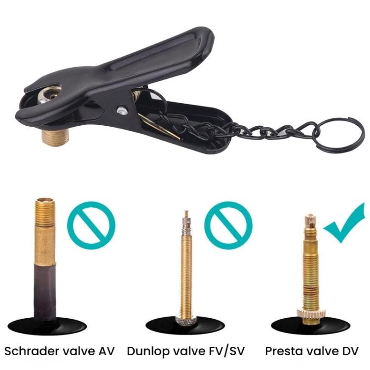 5pcs Schrader To Presta Valve Adapter Clip Portable Presta Valve Inflation Adapter