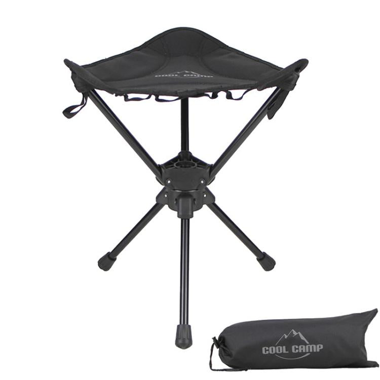 COOL CAMP C-Y008 Outdoor Camping Swivel Folding Chair Aluminum Alloy Triangular Stool For Hiking Fishing Barbecuing