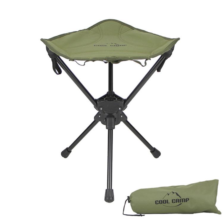 COOL CAMP C-Y008 Outdoor Camping Swivel Folding Chair Aluminum Alloy Triangular Stool For Hiking Fishing Barbecuing