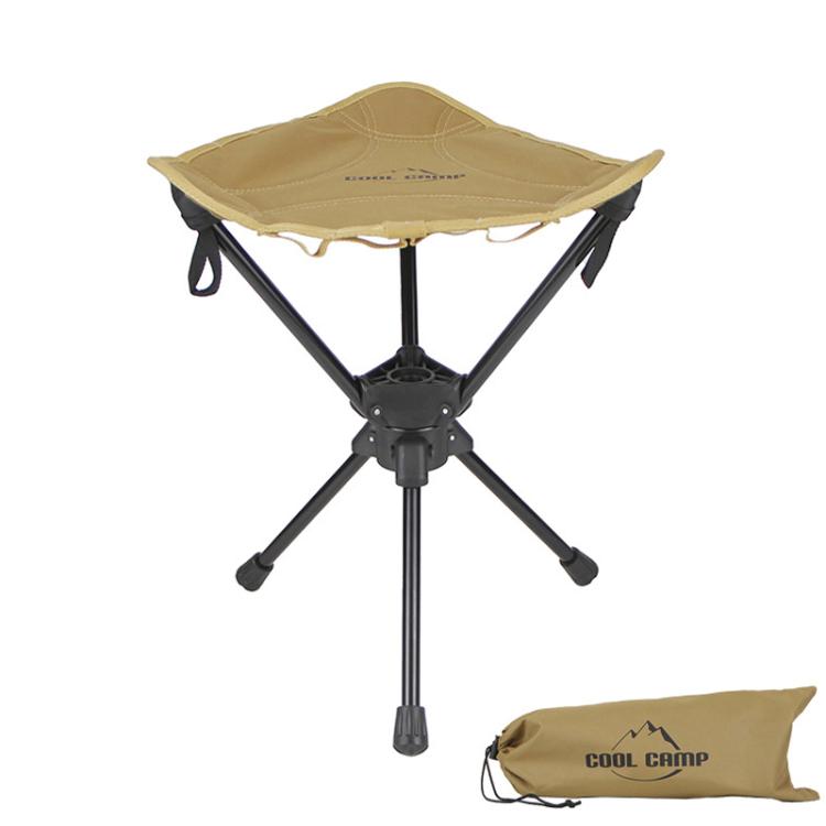 COOL CAMP C-Y008 Outdoor Camping Swivel Folding Chair Aluminum Alloy Triangular Stool For Hiking Fishing Barbecuing