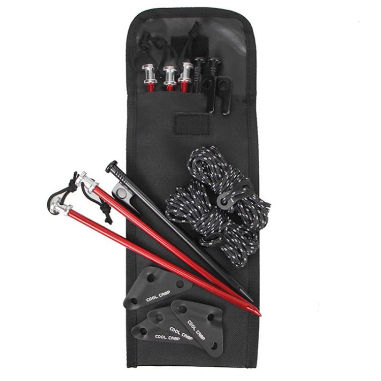 COOL CAMP F-3014 2pcs Outdoor Camping Tent Peg Storage Bag Rectangular Handheld Tool Bag