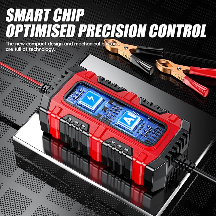 FOXSUR Smart 6V/12V 1.5A Battery Charger 4AH-30AH Lead Acid Battery Maintainer For Motorcycle/Car/ATV