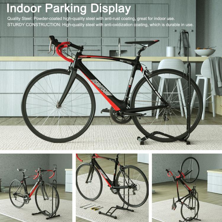 Portable Vertical Bicycle Display Stand for Parking and Maintenance