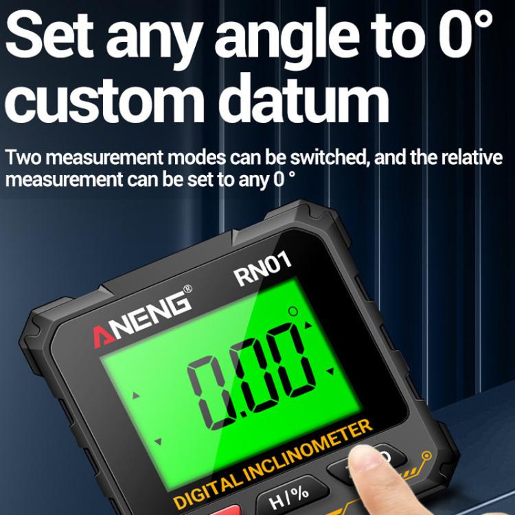 ANENG RN01 Digital Inclinometer Precision Angle Finder With 4-Sided Magnet & Auto-Rotate Screen