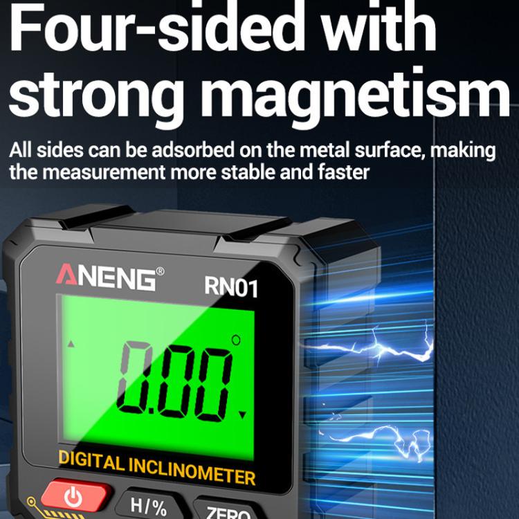 ANENG RN01 Digital Inclinometer Precision Angle Finder With 4-Sided Magnet & Auto-Rotate Screen