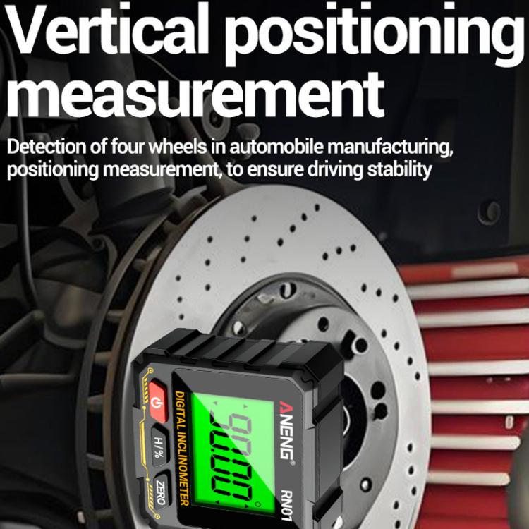 ANENG RN01 Digital Inclinometer Precision Angle Finder With 4-Sided Magnet & Auto-Rotate Screen