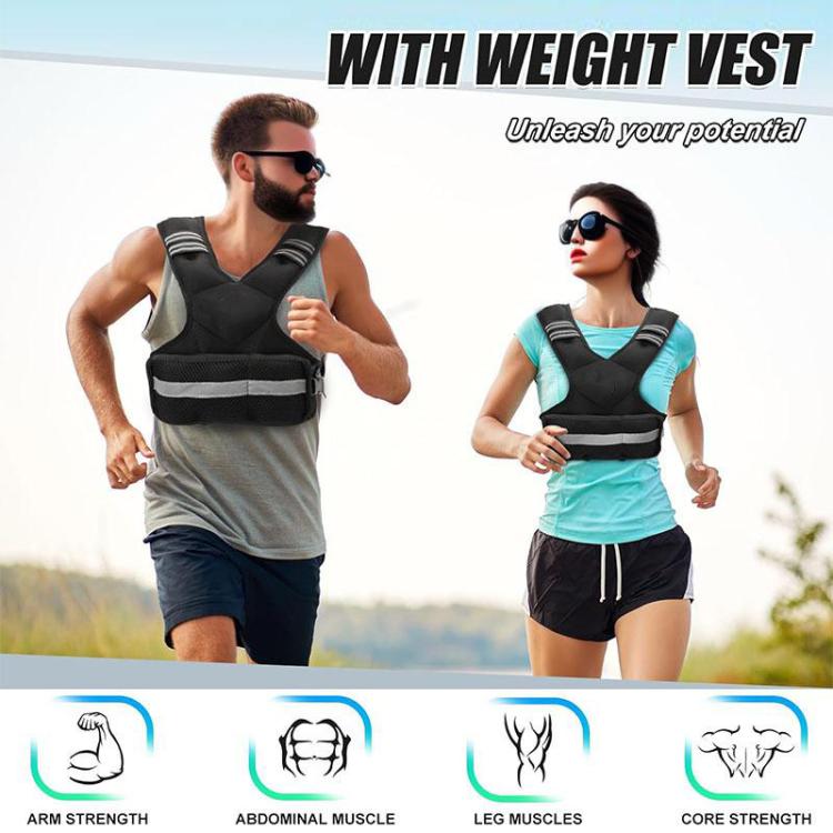 Fitness Adjustable Weights Reflective Sports Cests