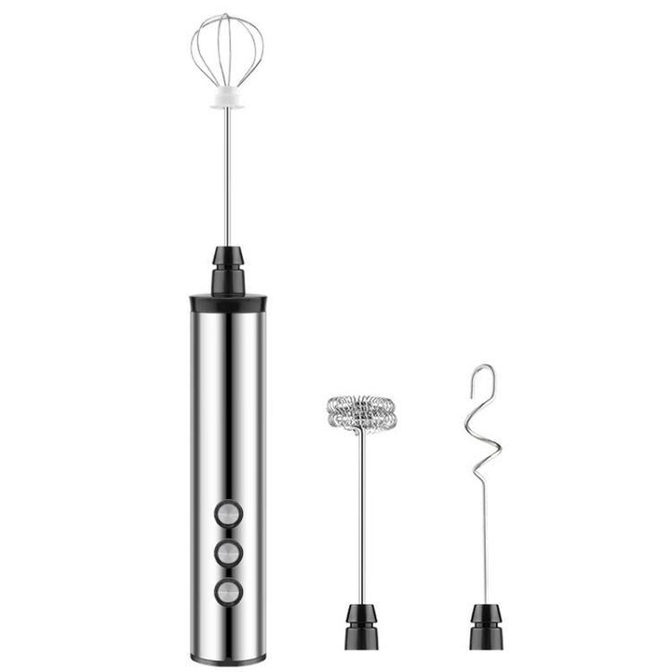 3In1 Portable Rechargeable Handheld Electric Egg Beater Mini Milk Frother For Baking