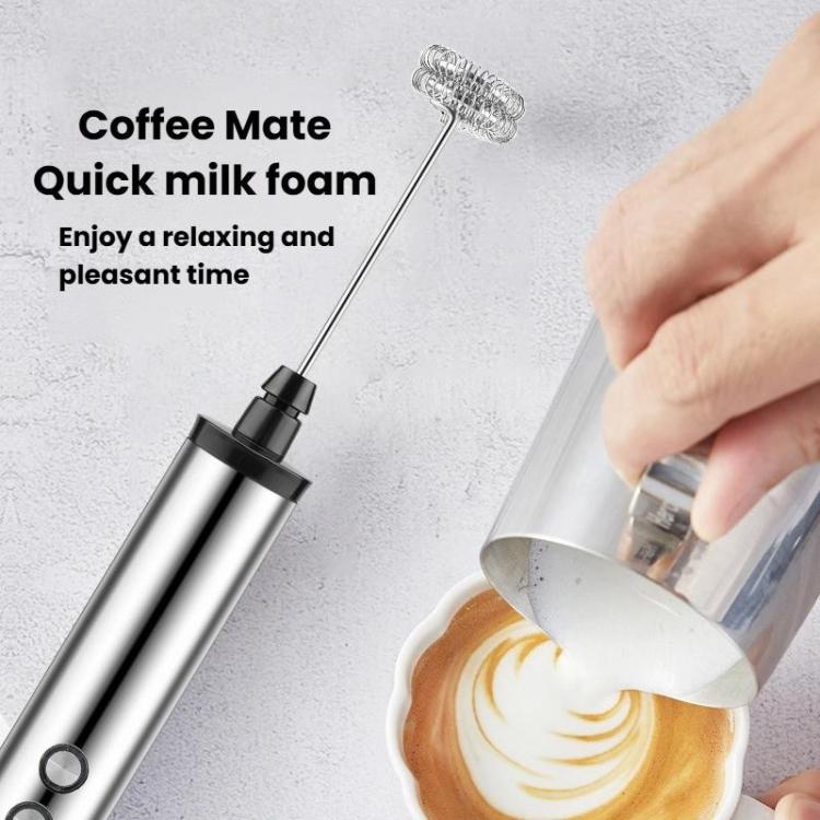 3In1 Portable Rechargeable Handheld Electric Egg Beater Mini Milk Frother For Baking