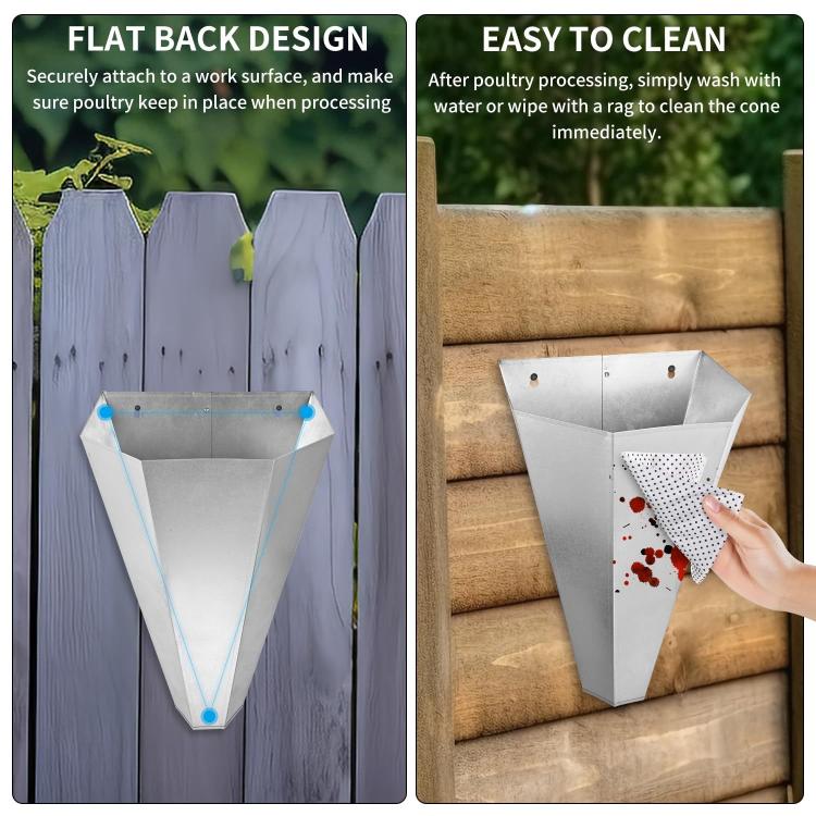 Heavy-duty Metal Poultry Cone for Chicken and Duck Restraint Funnels