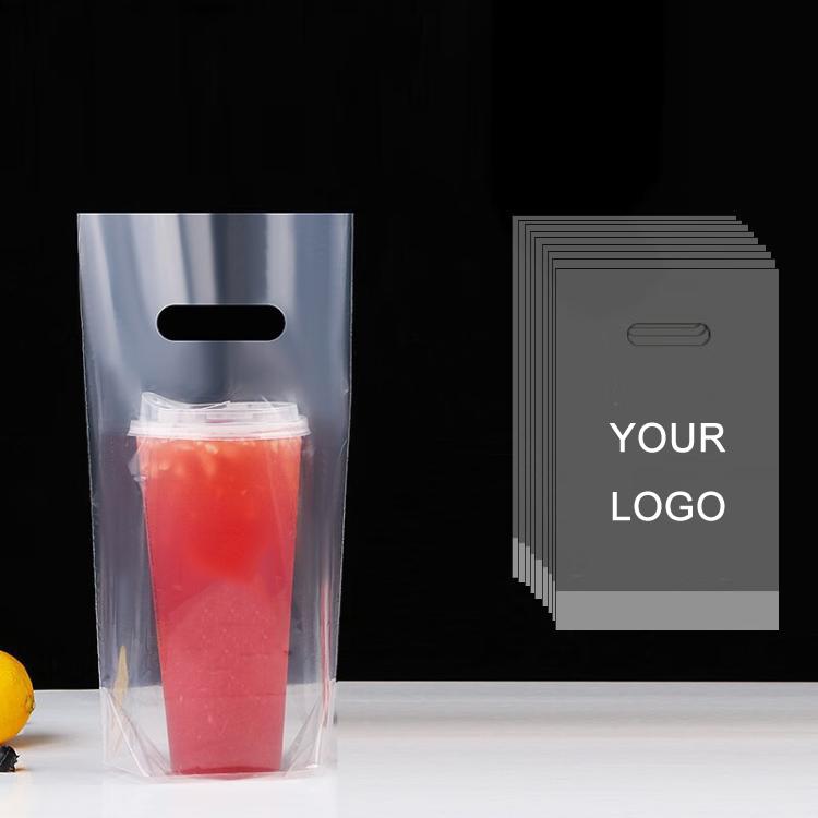 Milk Tea Coffee Disposable Takeout Bags, 100 bags in one package