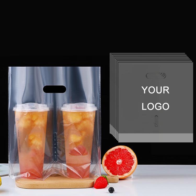 Milk Tea Coffee Disposable Takeout Bags, 100 bags in one package