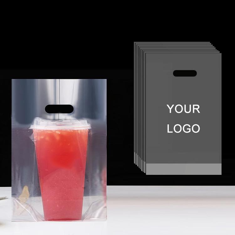 Milk Tea Coffee Disposable Takeout Bags, 100 bags in one package