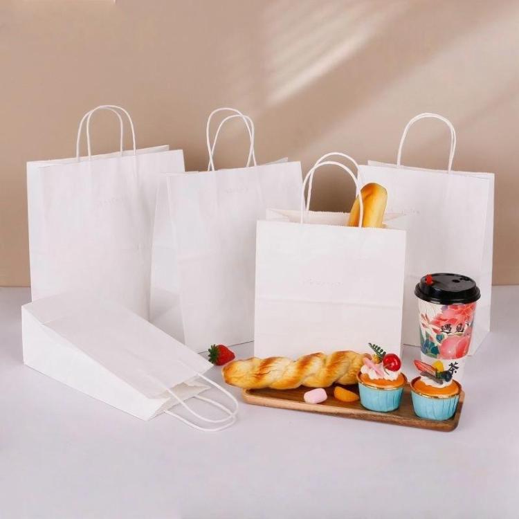 Kraft Paper Takeout Bags, Size: 13x7x14.5cm, 50bags In One Package