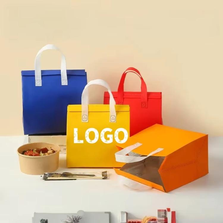 Aluminum Foil Thermal Takeaway Bag, 50 Bags In One Package, Size: 21x26x11cm