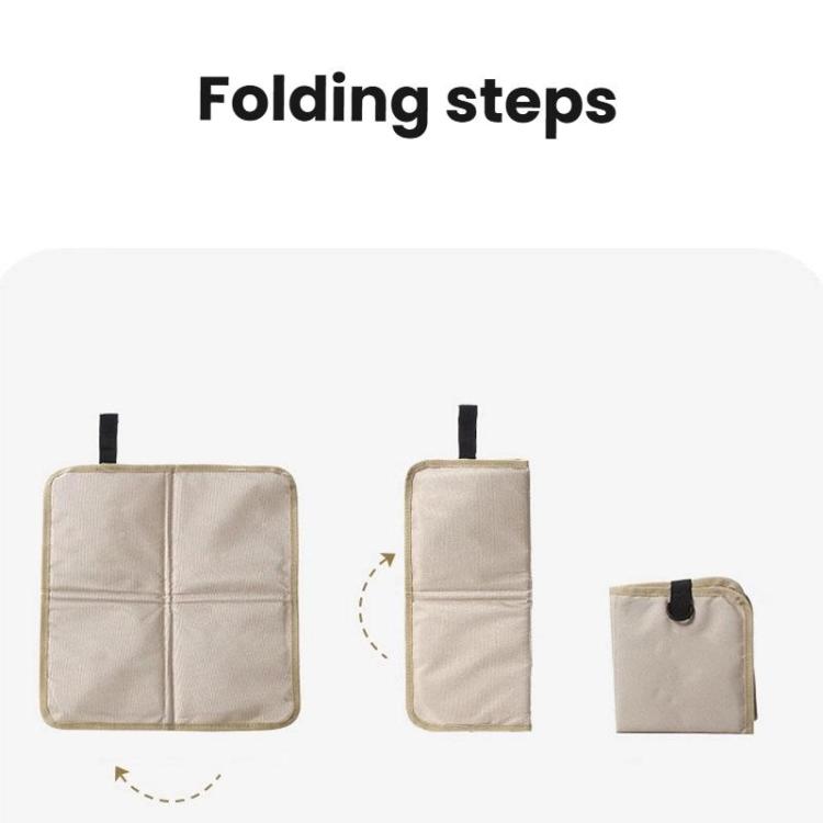 AOTU AT6216-1 37x35cm Outdoor Portable Moisture-proof Folding Cushion Oxford Cloth Camping Beach Thickened Heat Insulation Cushion