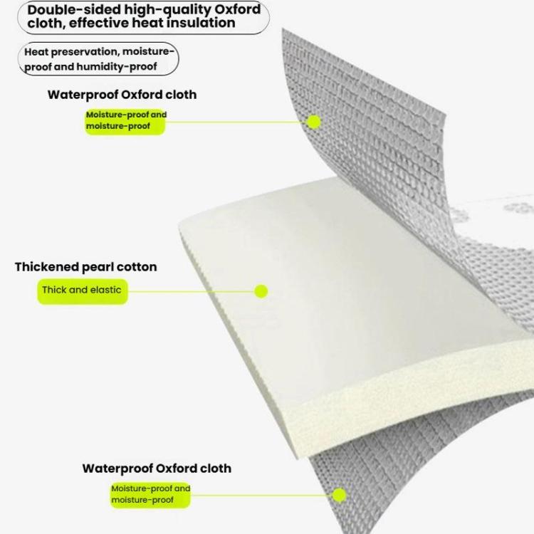 AOTU AT6216-1 37x35cm Outdoor Portable Moisture-proof Folding Cushion Oxford Cloth Camping Beach Thickened Heat Insulation Cushion