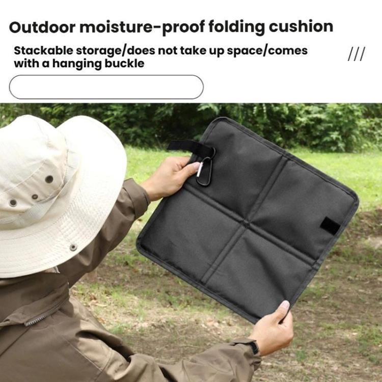 AOTU AT6216-1 37x35cm Outdoor Portable Moisture-proof Folding Cushion Oxford Cloth Camping Beach Thickened Heat Insulation Cushion