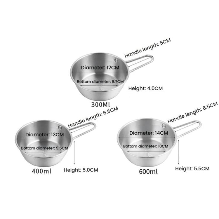 AOTU AT6446 Outdoor 304 Stainless Steel Bowl Camping Tableware