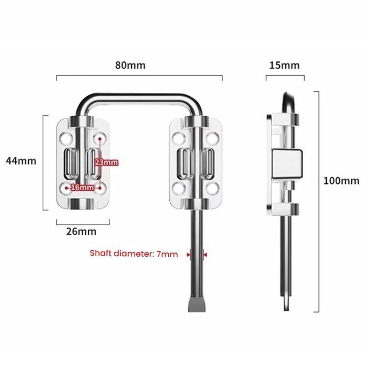 Thickened Anti-Theft Surface-Mount Interior Latch For Doors And Windows