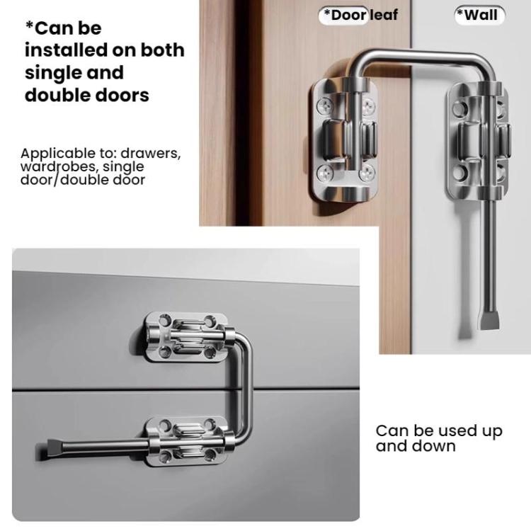 Thickened Anti-Theft Surface-Mount Interior Latch For Doors And Windows