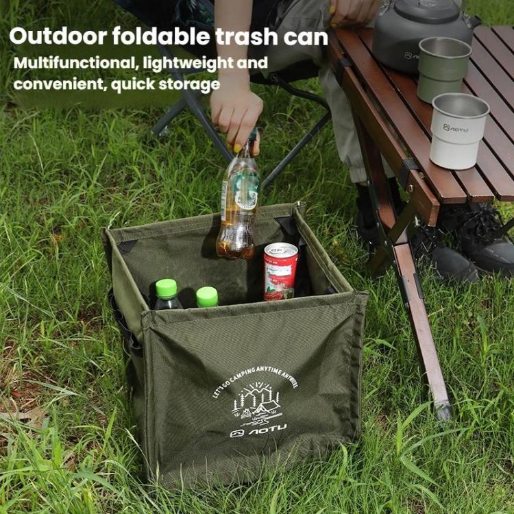 AOTU AT6361 Outdoor Folding Trash Can 27L Large Capacity Sundry Organizer Camping Handheld Storage Box